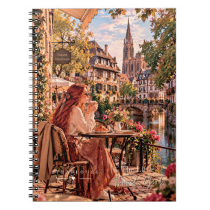 The Little Travel Girl Strasbourg Cafe Canal Notebook