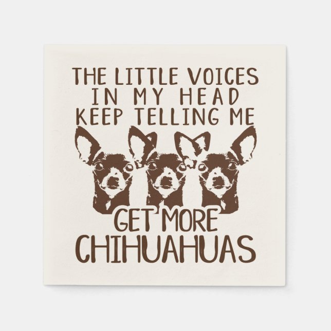 The Littles Voices Get More Chihuahuas Napkin (Front)