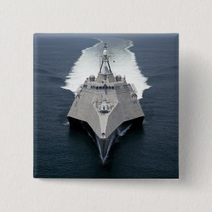The littoral combat ship Independence 2 Inch Square Button