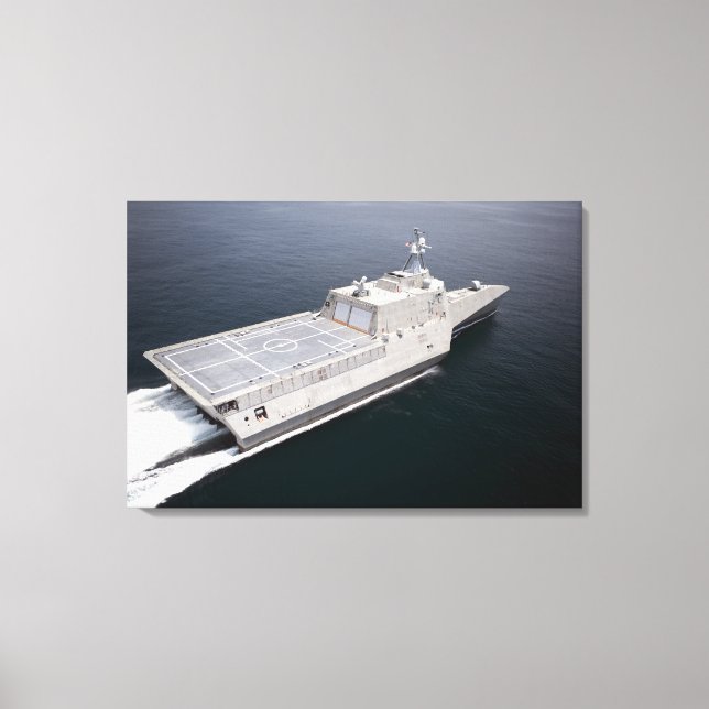 The littoral combat ship Independence 3 Canvas Print (Front)