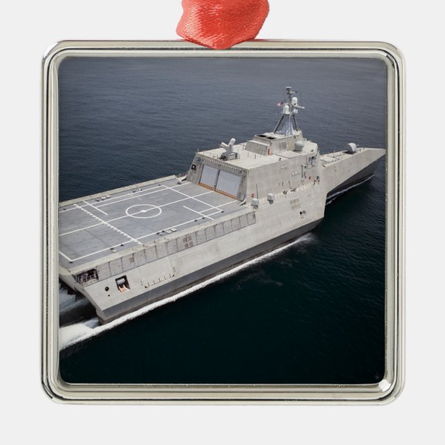 The littoral combat ship Independence 3 Metal Ornament (Front)