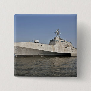 The littoral combat ship Independence underway 2 Inch Square Button