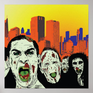 The living dead zombies poster
