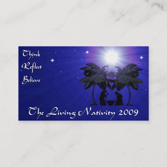The Living Nativity Business Card (Front)