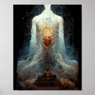 The Living Shrine Fantasy Sci-Fi Art Poster