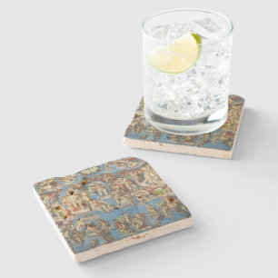 The load Judgment - Michelangelo Buonarroti Stone Coaster