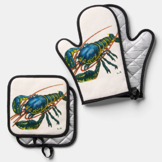 The Lobster Oven Mitt & Pot Holder Set