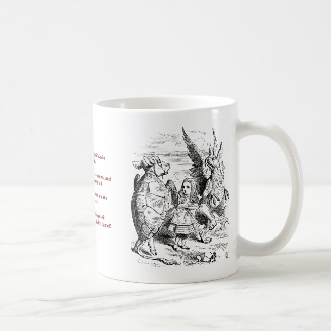 The Lobster Quadrille Mug, Alice in Wonderland Coffee Mug (Right)