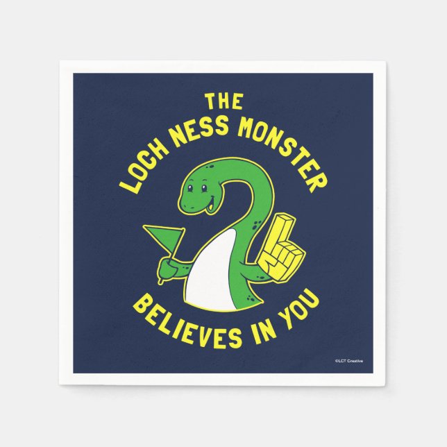 The Loch Ness Monster Believes In You Napkin (Front)