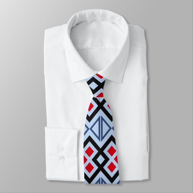 The Lodge Blue Red Tie (Tied)