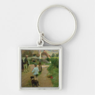 The Loiterers, 1888 (oil on canvas) Keychain