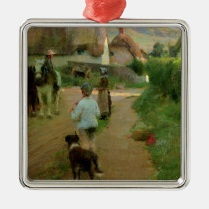 The Loiterers, 1888 (oil on canvas) Metal Ornament