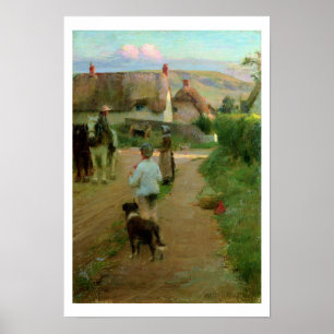 The Loiterers, 1888 (oil on canvas) Poster