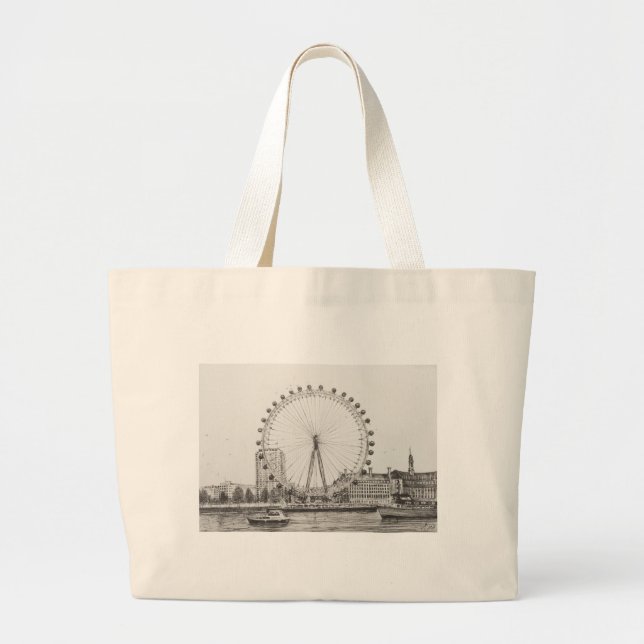 The London Eye 30/10/2006 Large Tote Bag (Front)