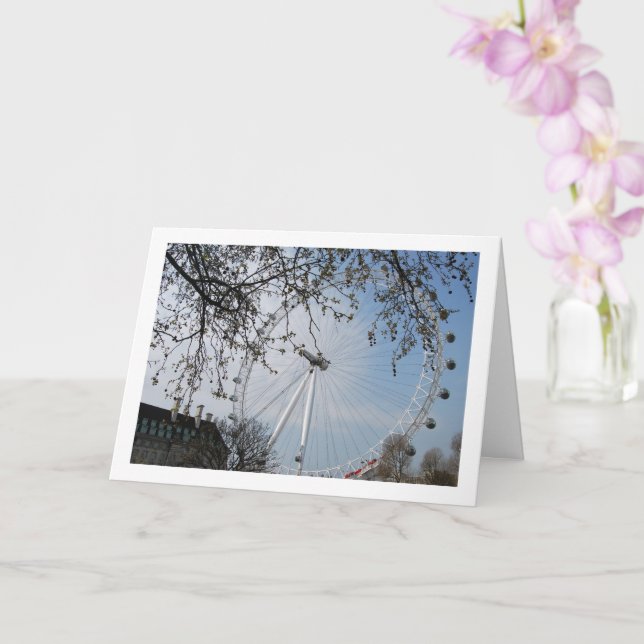 The London Eye, London, England Card (Orchid)