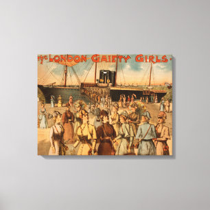 The London Gaiety Girls "Arrival to New York" Canvas Print