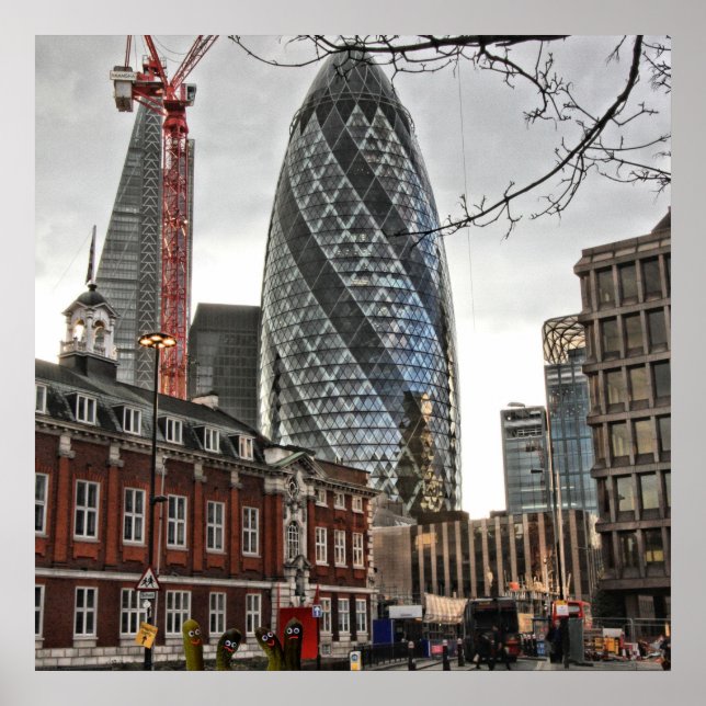 The London Gherkins Poster (Front)