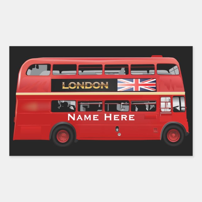 The London Red Bus Sticker (Front)