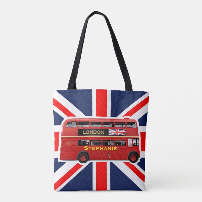 The London Red Bus Tote Bag (Back)