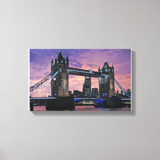 The London Tower Bridge at night painting  Canvas  Print
