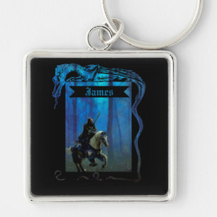 The Lone Knight: A Journey Through the Mist Keychain