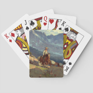 “The Lone Packer” Western Art by Edgar Payne Playing Cards