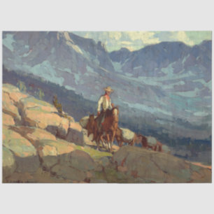 “The Lone Packer” Western Art by Edgar Payne Tissue Paper
