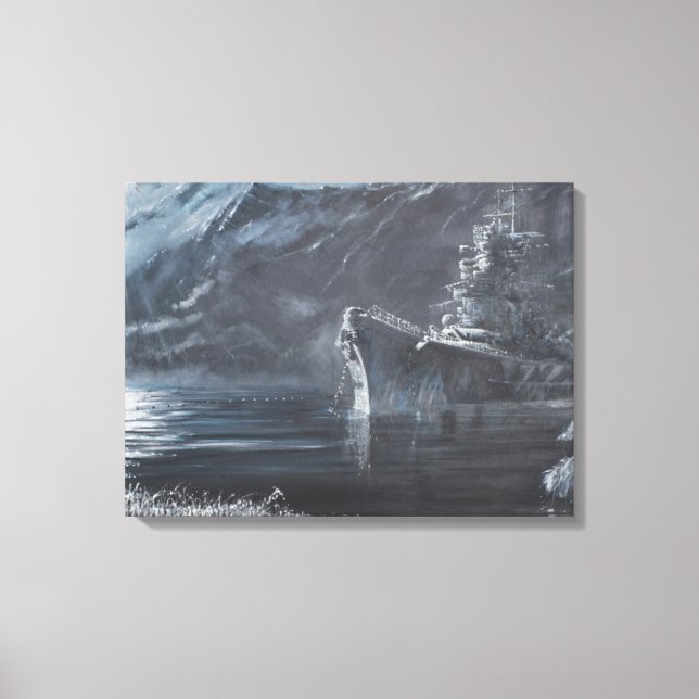 The Lone Queen Of The North Tirpitz Norway1944 Canvas Print (Front)