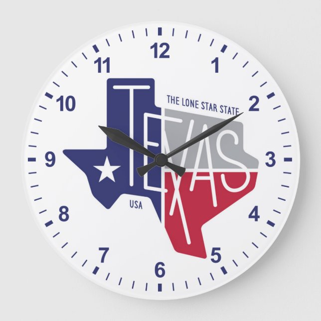 The Lone Star State Large Clock (Front)
