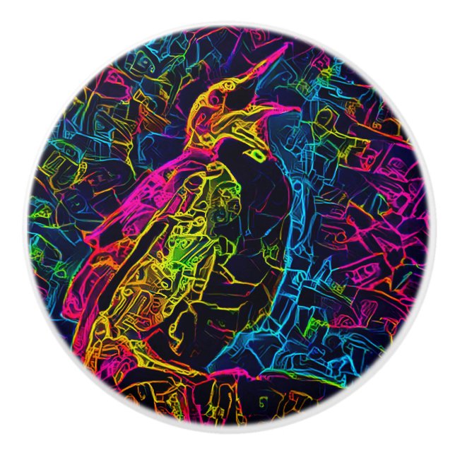 The Lonely Bird 3 Ceramic Knob (Front)