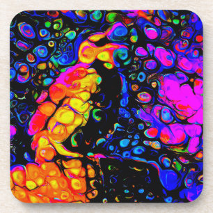 The Lonely Bird 4: Liquid Art Style Coaster