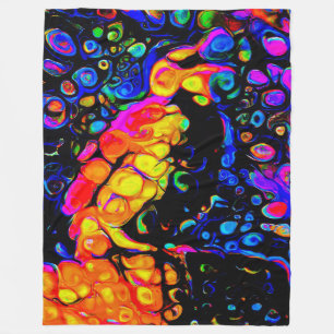The Lonely Bird 4: Liquid Art Style Fleece Blanket