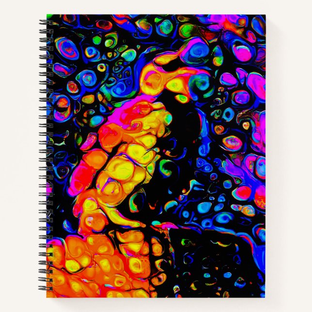The Lonely Bird 4:  Liquid Art Style  Notebook (Front)