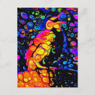 The Lonely Bird 4: Liquid Art Style Postcard