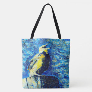 The Lonely Bird VanGogh Style Tote Bag