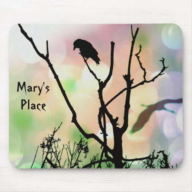 The Lonely Crow Mouse Pad (Front)