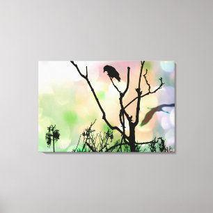 The Lonely Crow Wrapped Canvas