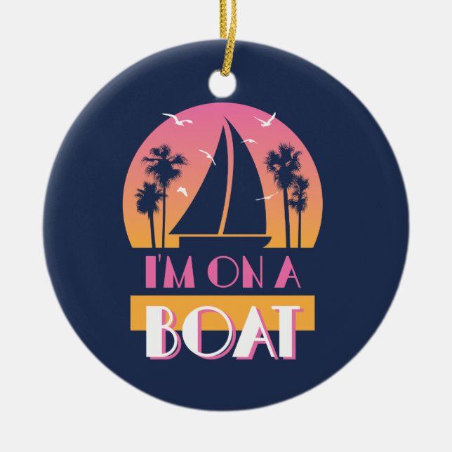 The Lonely Island - I'm On A Boat Ceramic Ornament (Front)