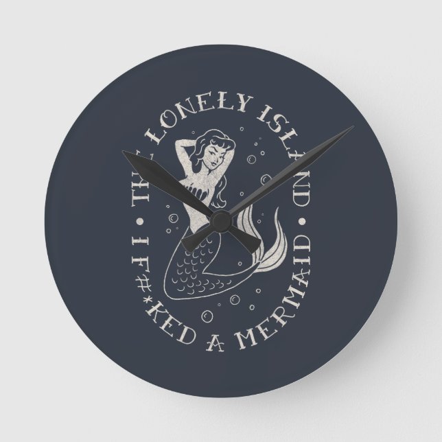 The Lonely Island Mermaid Round Clock (Front)