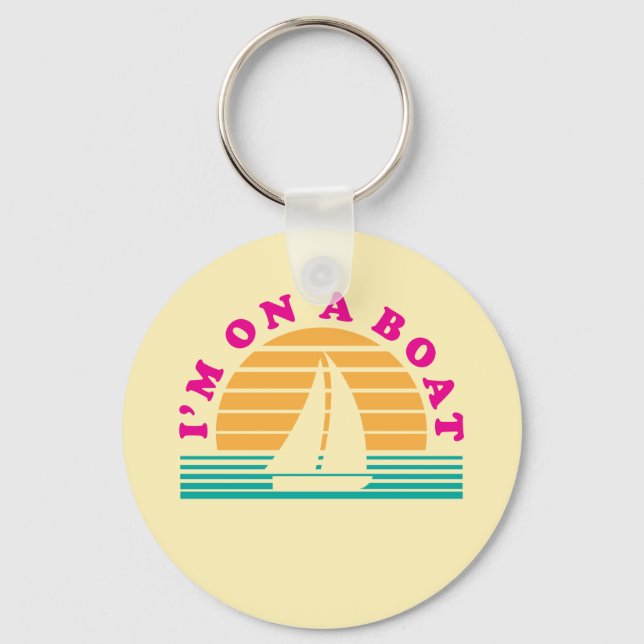 The Lonely Island On A Boat Keychain (Front)