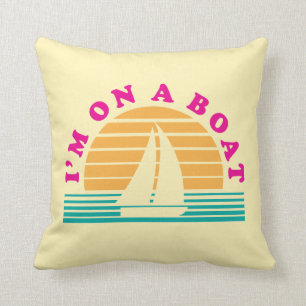 The Lonely Island On A Boat Throw Pillow