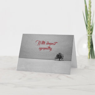 The lonely tree - With deepest sympathy Card