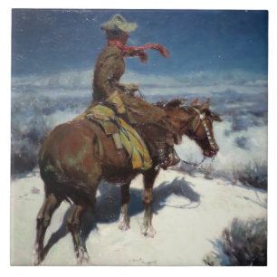 “The Lonely Vigil” by W Herbert Dunton Tile