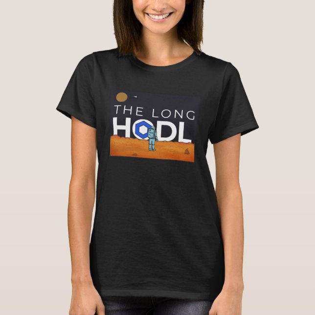 The Long Hodl, Chainlink To The Moon Crypto Item B T-Shirt (Front)
