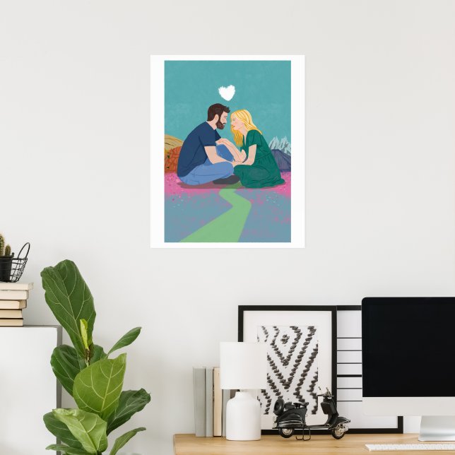 The long journey of respect, Digital illustration Poster (Home Office)
