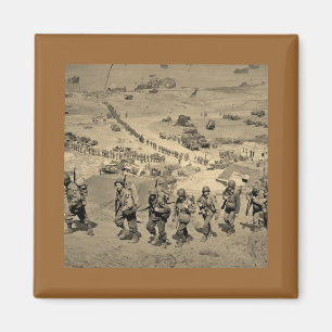 The Long Line From Omaha Beach Magnet