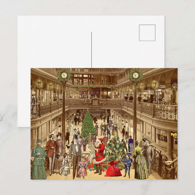 The Long List of Santa Claus Holiday Postcard (Front/Back)