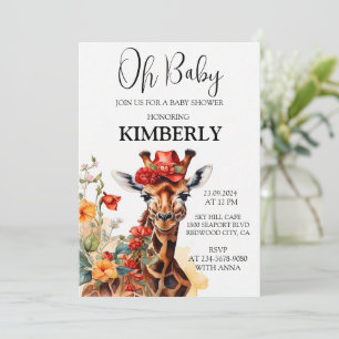 The Long Neck Giraffe Invitation