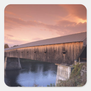 The longest covered bridge in the United States Square Sticker