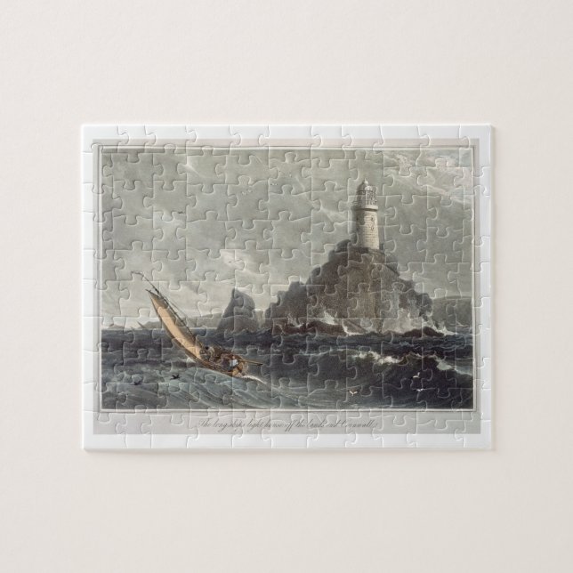 The longships lighthouse of Lands End, Cornwall, f Jigsaw Puzzle (Horizontal)